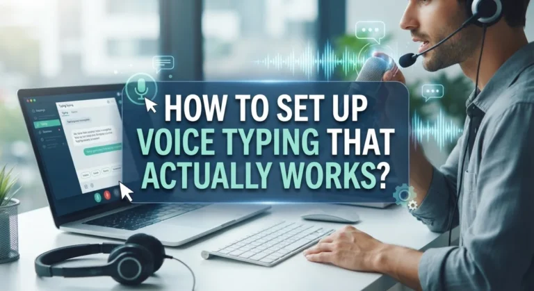 How to Set Up Voice Typing That Actually Works?